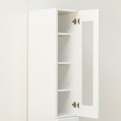 Gap storage with freely adjustable door direction (glass door + drawer type, width 25cm)