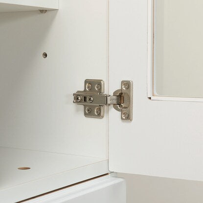 Gap storage with freely adjustable door direction (glass door + drawer type, width 25cm)