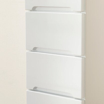 Gap storage with freely adjustable door direction (glass door + drawer type, width 25cm)