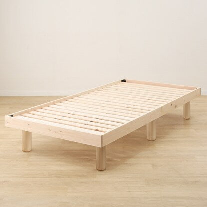 Double bed frame made entirely of cypress slats (N-NTL)