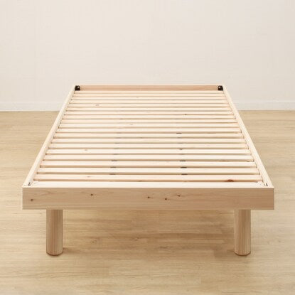 Double bed frame made entirely of cypress slats (N-NTL)