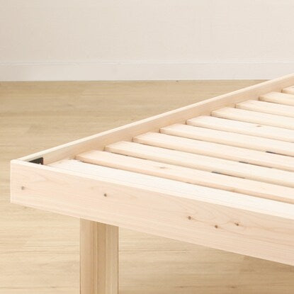 Double bed frame made entirely of cypress slats (N-NTL)