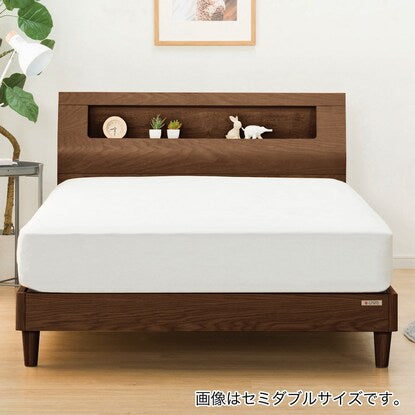 Bed frame with shelf and power outlet (DS cabinet, no drawers, MBR)