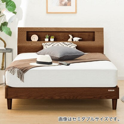 Bed frame with shelf and power outlet (DS cabinet, no drawers, MBR)