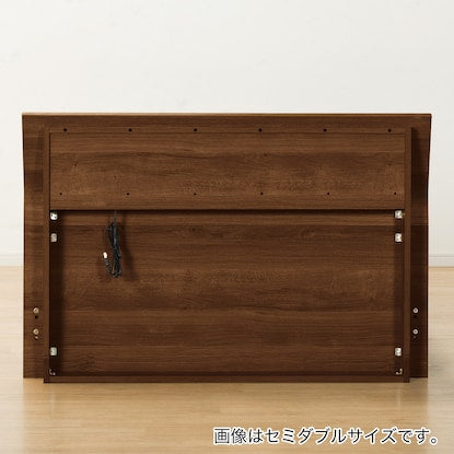 Bed frame with shelf and power outlet (SS cabinet with drawers, MBR)