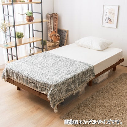 Semi-double bed frame with legs and no headboard (SRN WN)