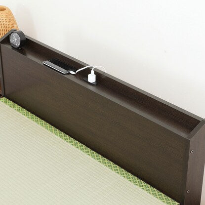 Semi-double bed with shelf and power outlet, large capacity storage (YHN BR)