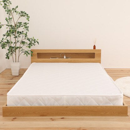 Single floor bed frame with shelf, lighting and power outlet (KWNJ NA)