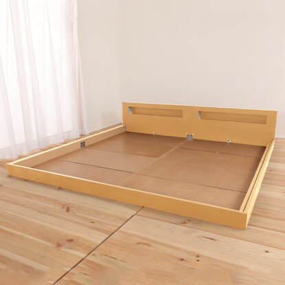 Single floor bed frame with shelf, lighting and power outlet (KWNJ NA)