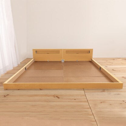 Single floor bed frame with shelf, lighting and power outlet (KWNJ NA)