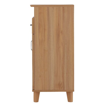 Scandinavian-style slim cabinet with stone-like glass (width 40cm NA)