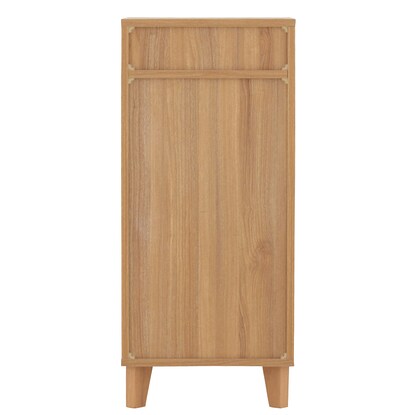 Scandinavian-style slim cabinet with stone-like glass (width 40cm NA)