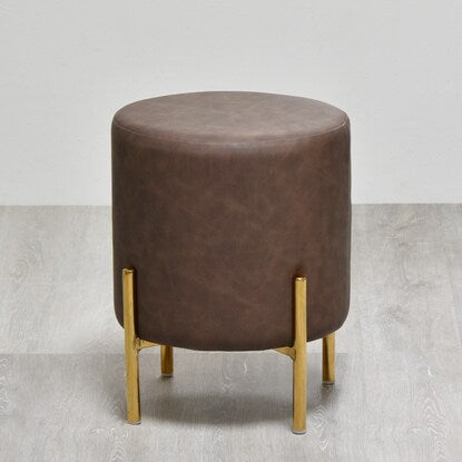 Leather-like cylindrical stool (DBW)