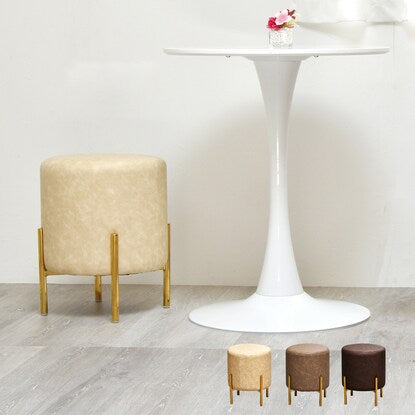 Leather-like cylindrical stool (DBW)