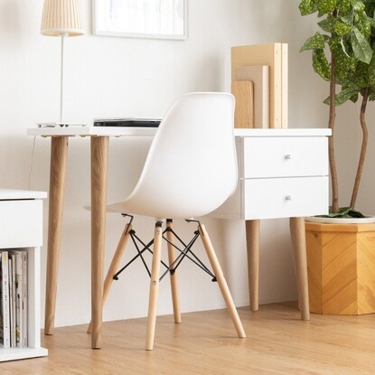 Scandinavian style slim desk (depth 40cm SN WH)