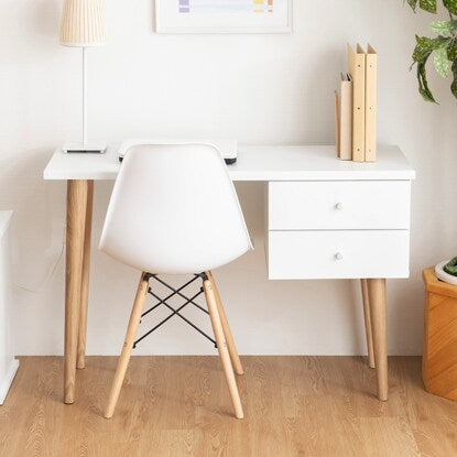 Scandinavian style slim desk (depth 40cm SN WH)