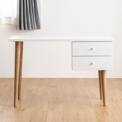 Scandinavian style slim desk (depth 40cm SN WH)