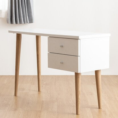 Scandinavian style slim desk (depth 40cm SN WH)