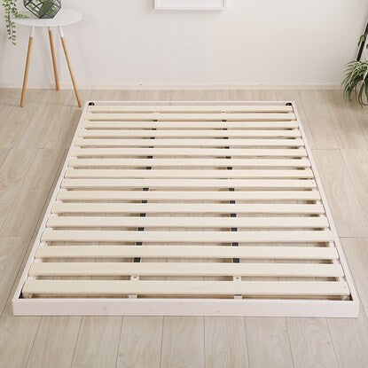 Natural wood 3-level height adjustable bed with legs and slats (SD WW)