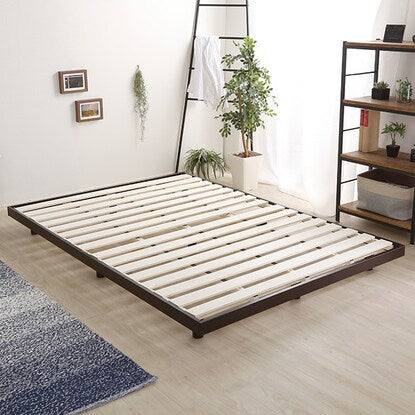 Natural wood 3-level height adjustable bed with legs (D DBR)