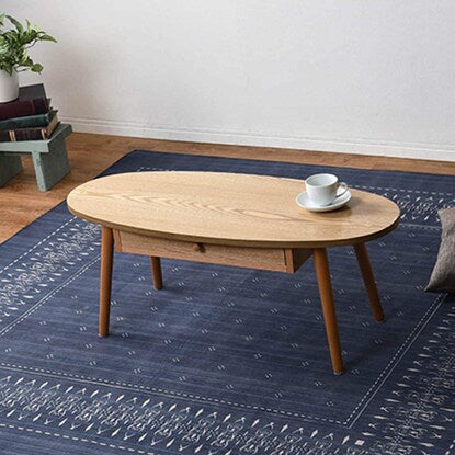 Oval centre table with drawer, width 95cm (NA)