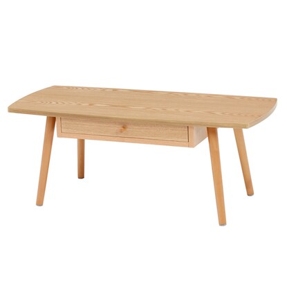 Center table with rounded sides and drawers, width 95cm (NA)