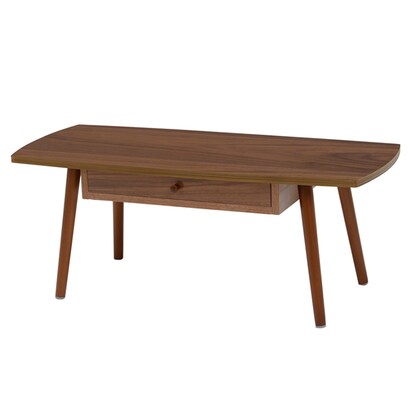 Center table with rounded sides and drawers, width 95cm (BR)