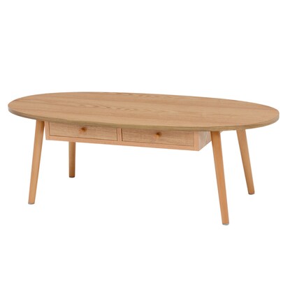 Oval centre table with 2 drawers, width 110cm (NA)