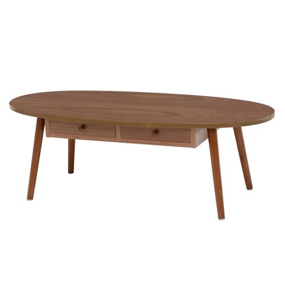 Oval centre table with 2 drawers, width 110cm (BR)