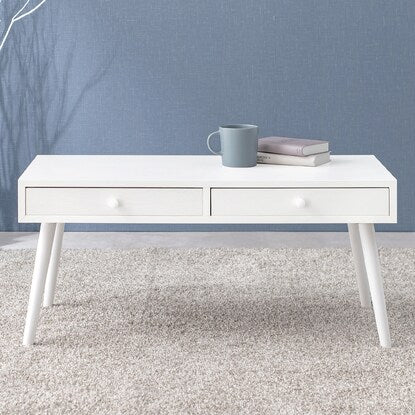 Center table with two neatly arranged drawers, width 80cm (WW)