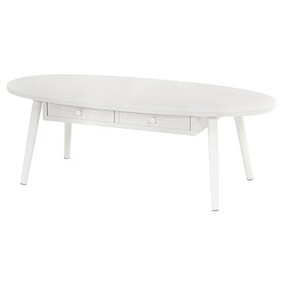 Oval centre table with 2 drawers, width 110cm (WW)