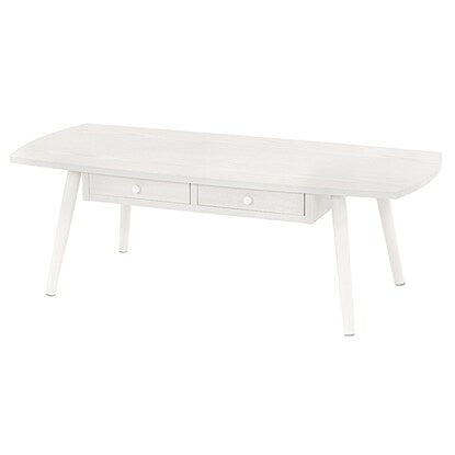 Center table with rounded sides and two drawers, width 110cm (WW)