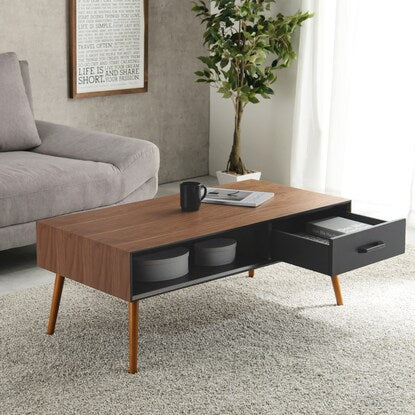 Stylish open space centre table, width 100cm (BR/BK)