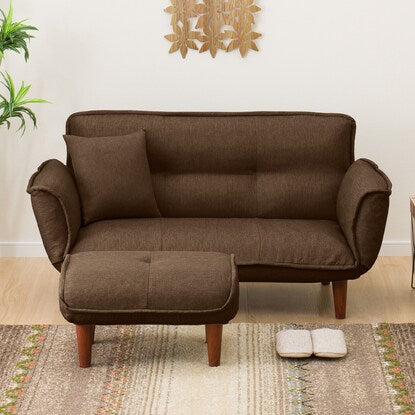 Compact couch sofa with ottoman (BR)