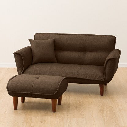 Compact couch sofa with ottoman (BR)