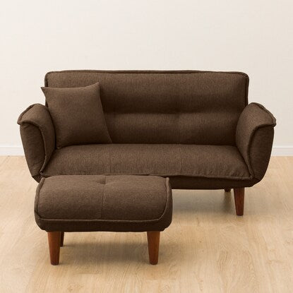 Compact couch sofa with ottoman (BR)