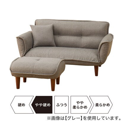 Compact couch sofa with ottoman (BR)