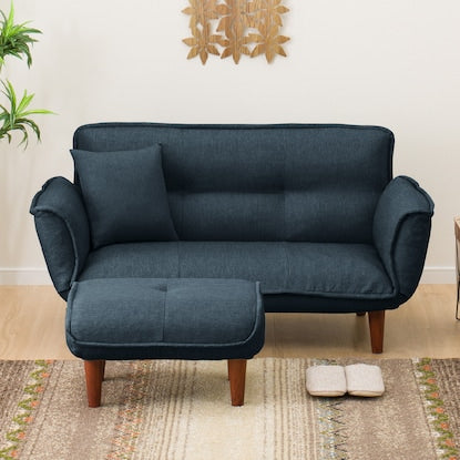 Compact couch sofa with ottoman (NV)