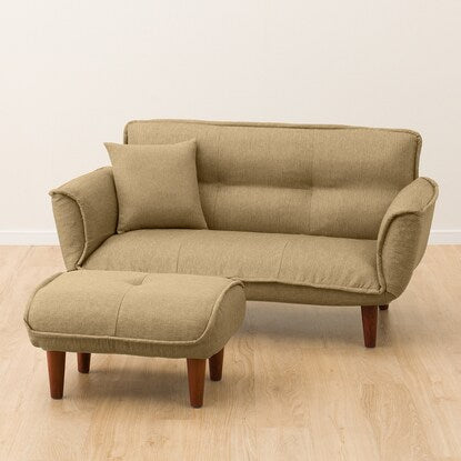 Compact couch sofa with ottoman (BE)