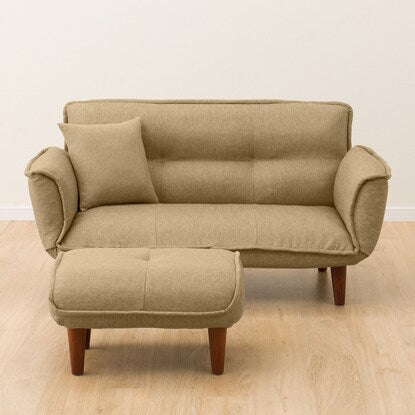 Compact couch sofa with ottoman (BE)