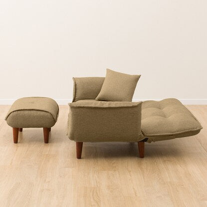 Compact couch sofa with ottoman (BE)