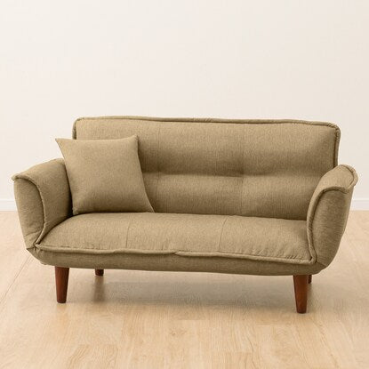 Compact couch sofa with ottoman (BE)