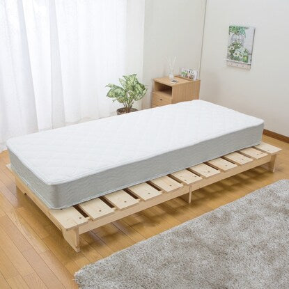 Single Natural Wood Stage Slatted Bed Frame (NA)