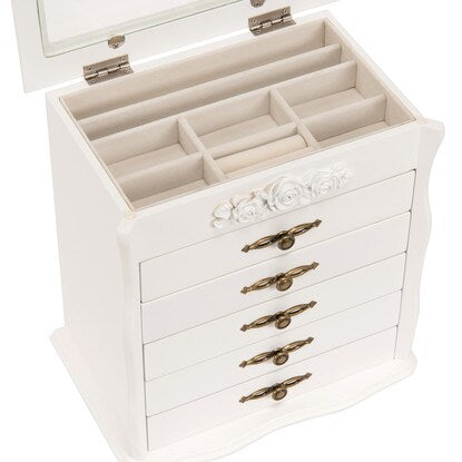 Jewelry box (rose motif, 6 tiers)