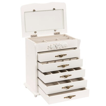 Jewelry box (rose motif, 6 tiers)