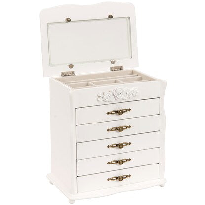 Jewelry box (rose motif, 6 tiers)