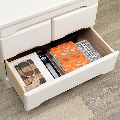 Natural wood Buddhist altar chest with two drawers (WW)