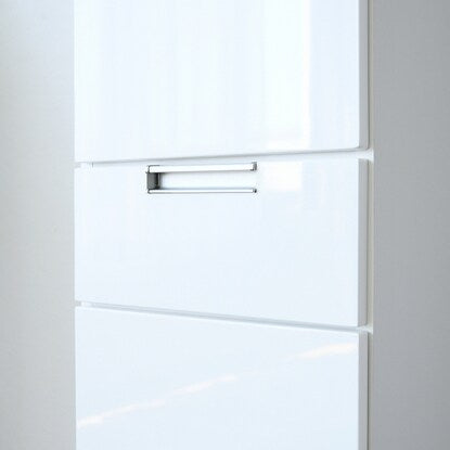 Easy-to-clean mirror-finished cabinet (upper panel door + lower door) Width 40 cm (WH)