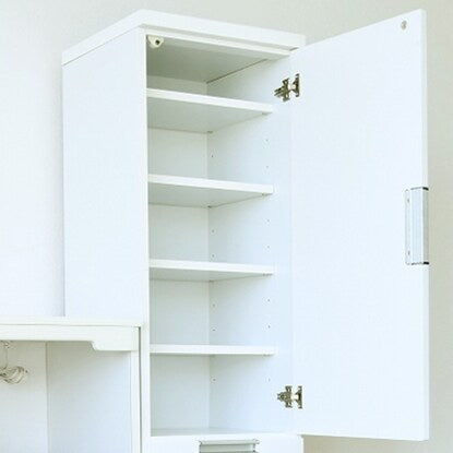 Easy-to-clean mirror-finished cabinet (upper panel door + lower door) Width 40 cm (WH)