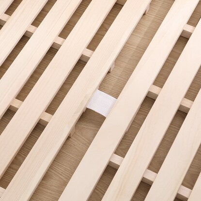 Single 2-fold paulownia wood slat bed